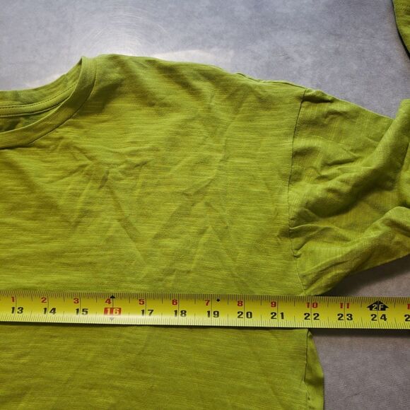 LOGO by Lori Goldstein Top Women's Sz M 3/4 Sleeve A-Line Green Casual Blouse - Picture 12 of 13